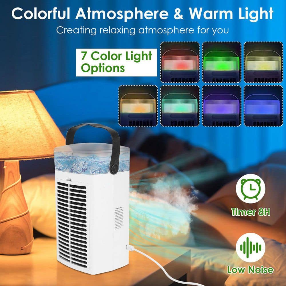  4 In 3 Speed Settings Portable Air Conditioner Fan Evaporative Air Cooler Water Fan